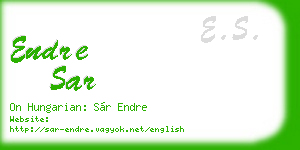 endre sar business card