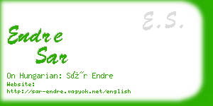 endre sar business card